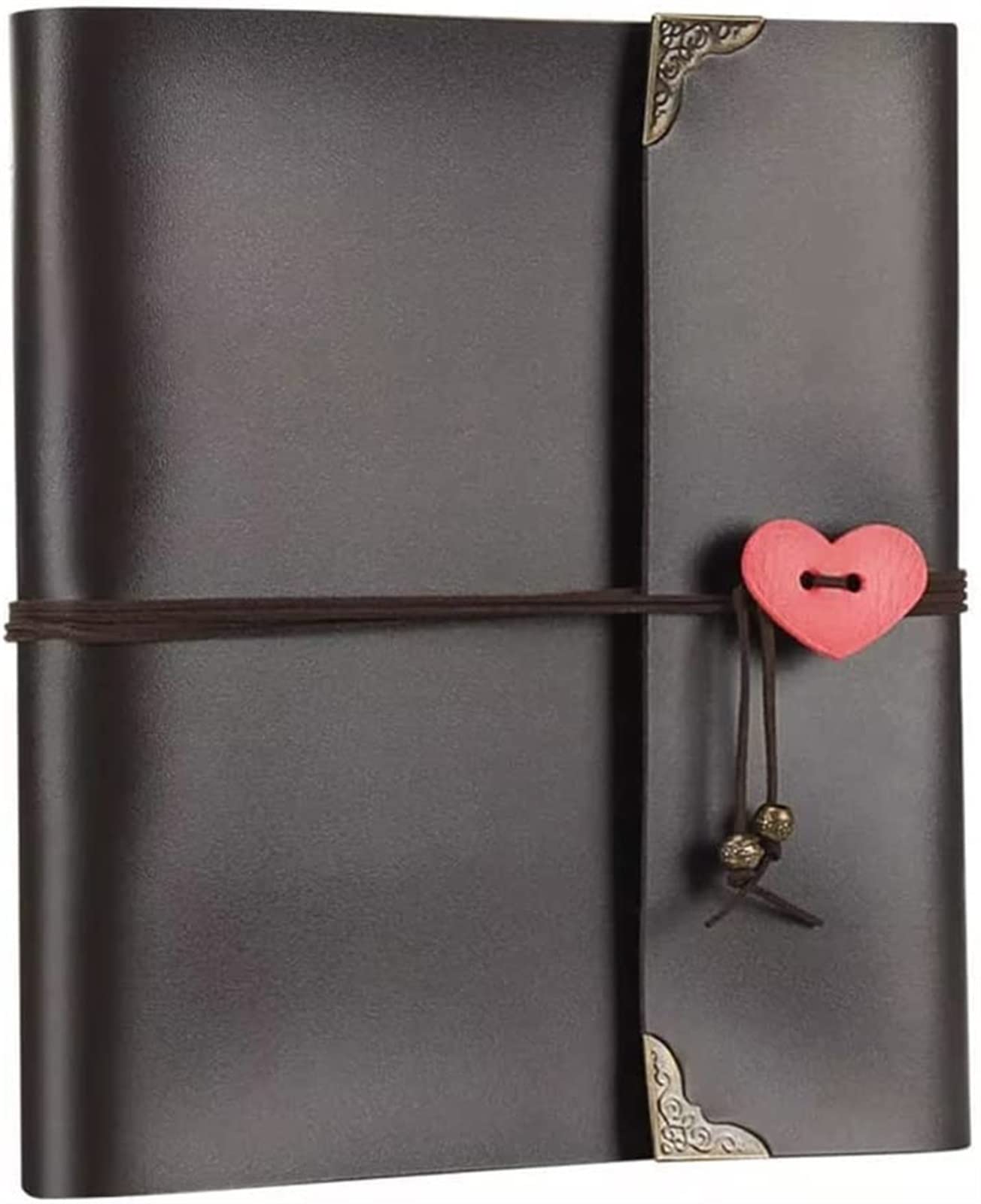 DIY Sammelalbum Vintage Leder Fotoalbum Schwarze Seiten Reisetagebuch Hochzeit Gästebuch Jubiläum (Color : D, Size : S)