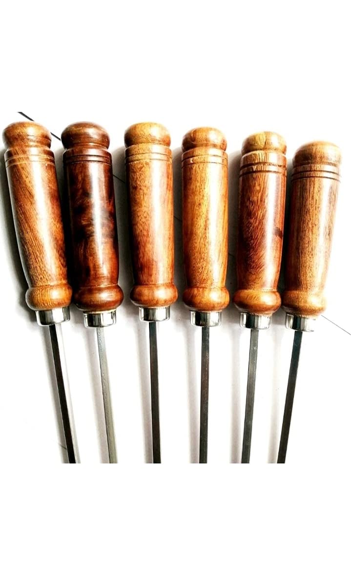 See full amazon price history chart for Bombay Steel Works Stainless Steel Square Barbeque Skewers | 12 Inch 4mm rod 4 inch handle Set of 6 | BBQ Skewers Set, Reusable BBQ Sticks, Metal Grilling Skewers (Wooden Handle - Without Pouch) (12 inch) Bombay Steel Works Stainless Steel Square Barbeque Skewers | 12 Inch 4mm rod 4 inch handle Set of 6 | BBQ Skewers Set, Reusable BBQ Sticks, Metal Grilling Skewers (Wooden Handle - Without Pouch) (12 inch) (B098Q64KD7) Amazon Price History, Amazon Price Tracker