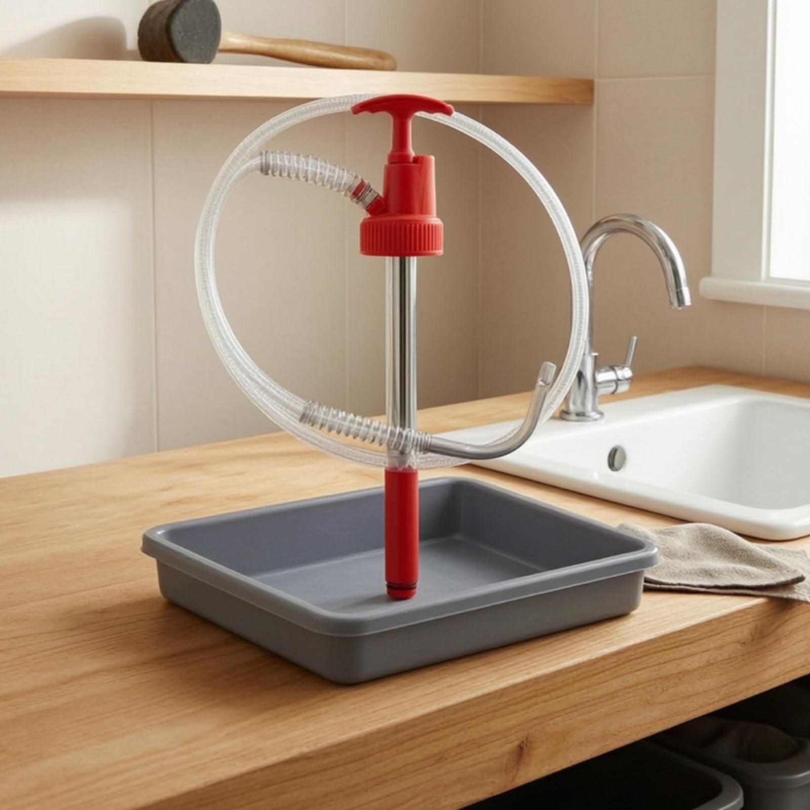 Pompa Olio Manuale Pompa a Mano Pompa di Trasferimento Pompa per Fusti Materiali Plastica E Metallo con Design Resistente per Trasferimento Affidabile