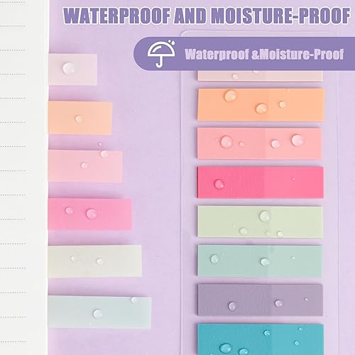 Miniatura 4 de ZTML MS Pestañas adhesivas 1200 unidades, marcadores de libros transparentes, creadores de páginas escribibles y reposicionables, pestañas de índice