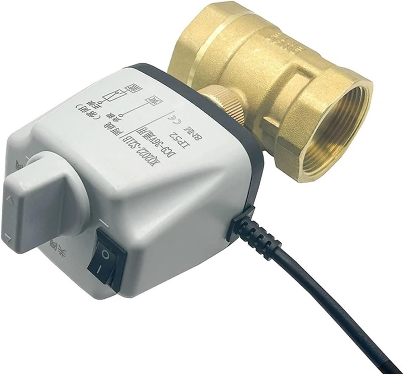 1/2" 3/4" 1" 1-1/4" 1-1/2" 2" Motorized Ball Valve with Manual Switch 2-Wire Control Normally Closed Electric Ball Valve 2-Way(Dn25,CLOSED-220VAC)