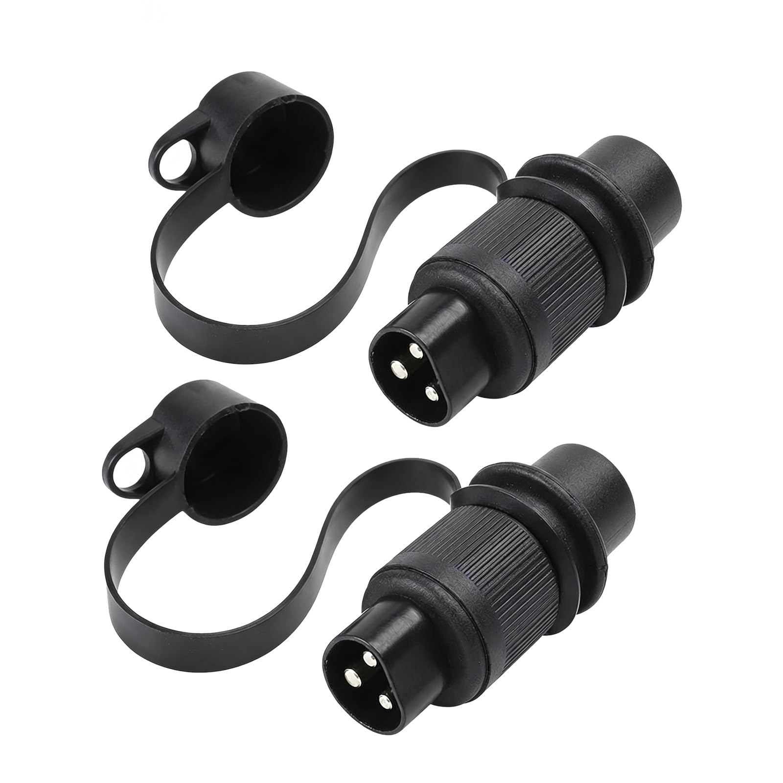 Enchufe de remolque (3 pines, 12 V, conector de enganche de 3 pinos, macho, para coche, conector de remolque de 3 polos, resistente al agua, para coches agrícolas, camiones, caravanas — view 7