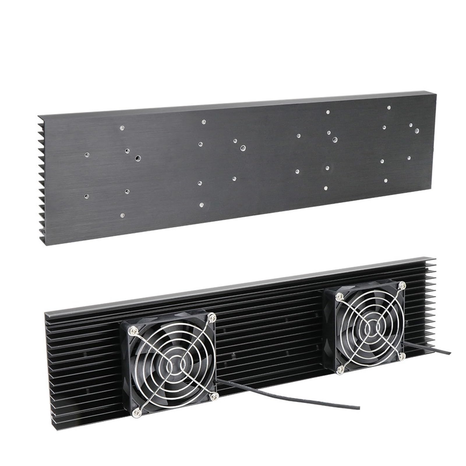 Lampa roślinna 400x100x40mm 200W 300W chłodnica aluminiowa radiator układ chłodzenia z wentylatorem chłodzącym do oświetlenie LED do uprawy oświetlenie akwarium