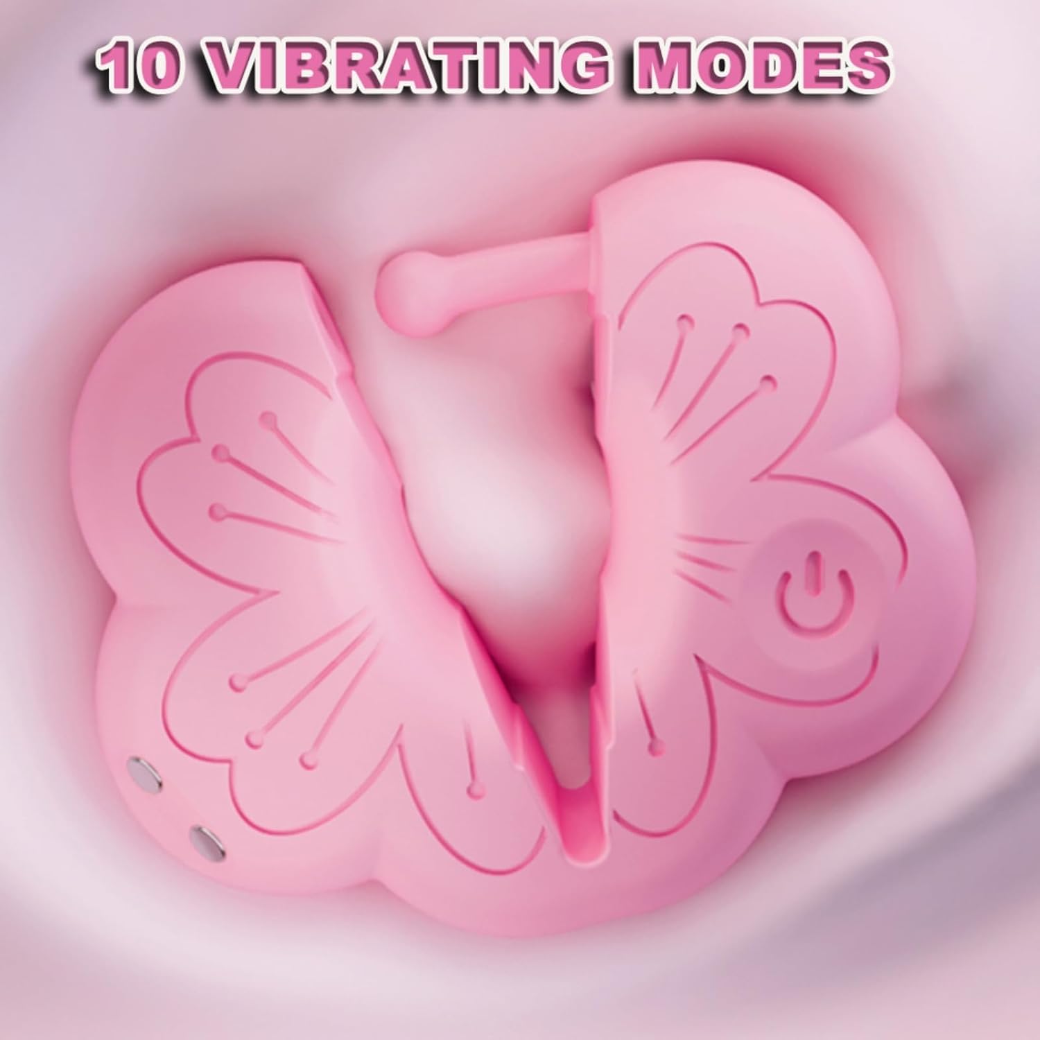 10 Vibration Modes Nipple Toy Nipple Vibrator for Women Adult Sex Toy, Pink Peach Blossom Breast Clip Sex Rechargeable Vibrating Nipple Clamp, Waterproof Nipple Clamp for Women for Sex