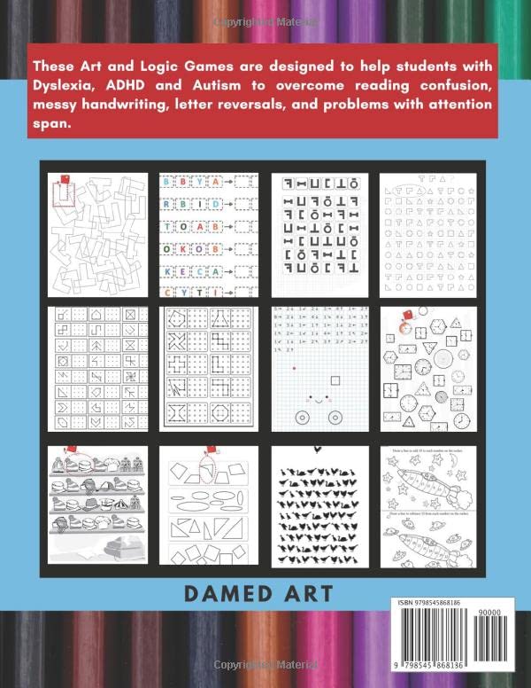 BRAIN TRAINING for kids with ADHD- 100 activities to improve writing and reading skills: Brain Training - 100 LOGIC GAMES! - Image 2