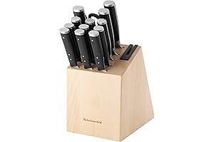 Gourmet Forged Triple Rivet Knife Block Set: Culinary Performance, Precision-Forged