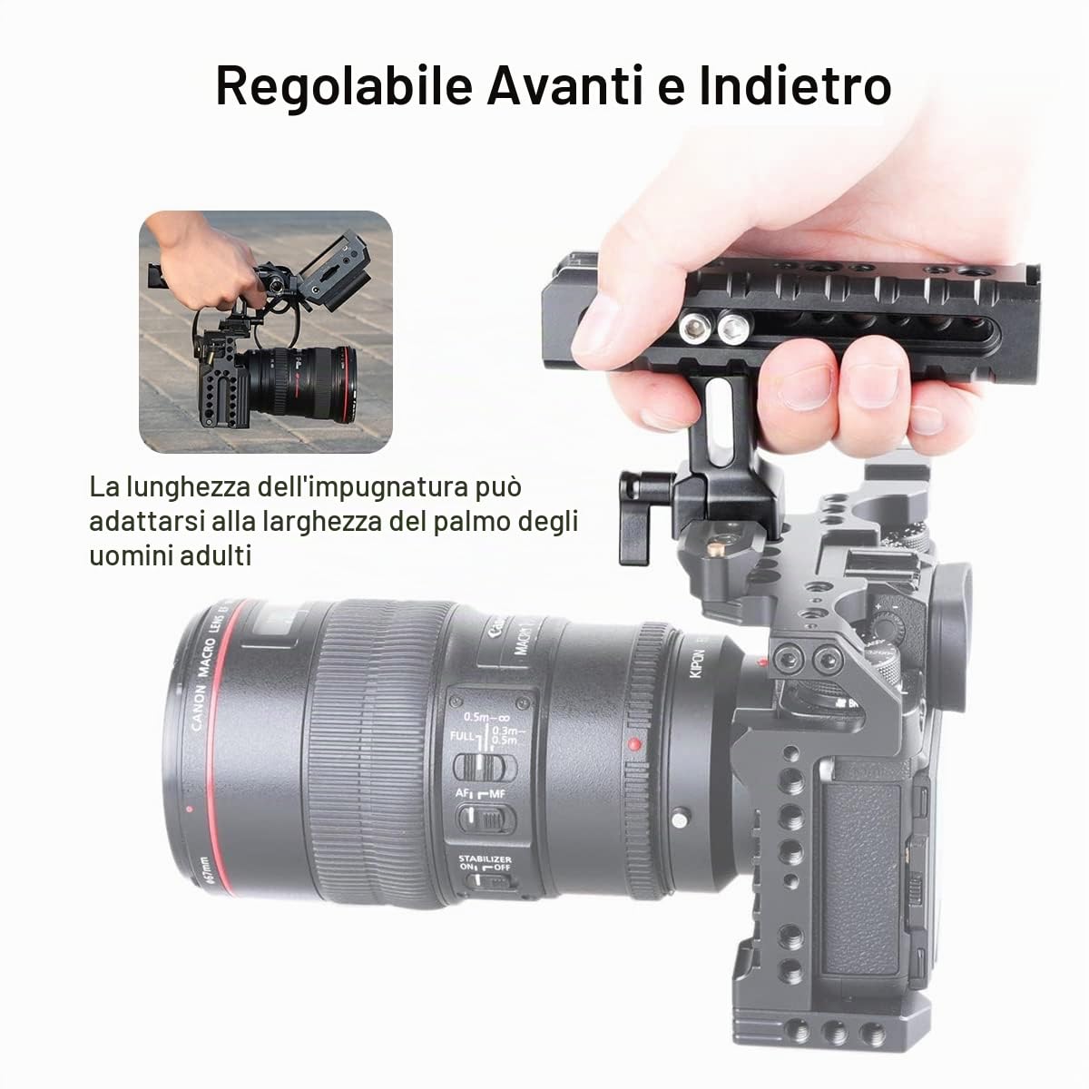 SMALLRIG Maniglia di NATO Clamp per Fotocamere/Videocamere/Telecamere di Azione, Gabbie per Fotocamere - 1955