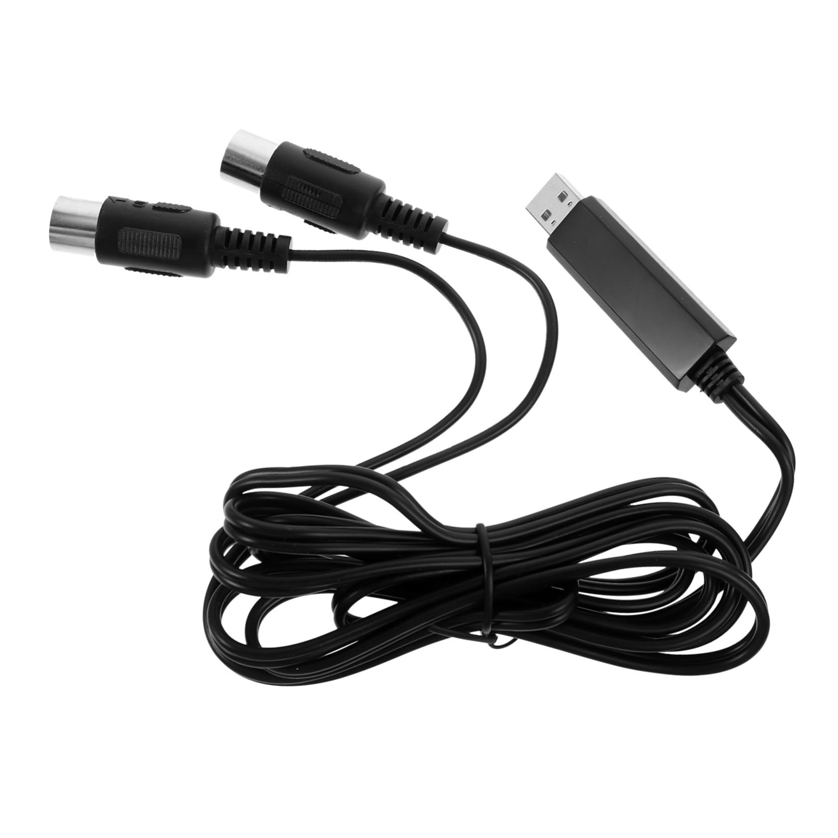 Toyvian 2pezzi Cavo Midi Usb Professionale Da Metri Per Tastiera Elettronica e Pc Adattatore Midi In-out Per Registrazione Musicale e Studio Di Produzione