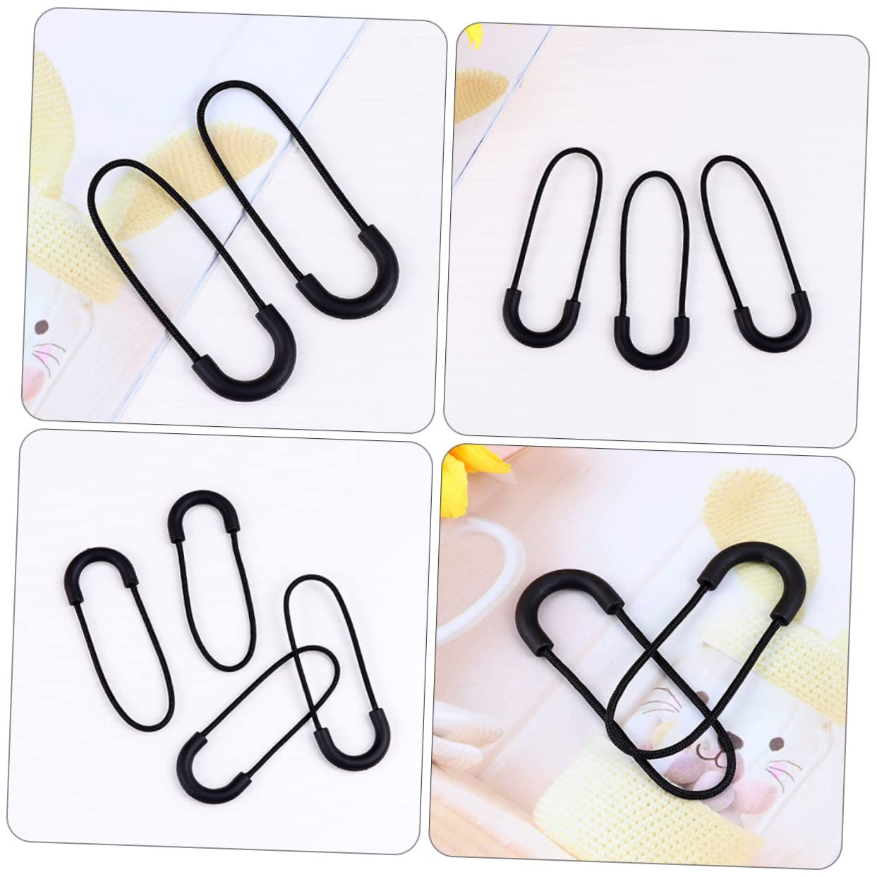 DIYEAH 10juegos Semicirculos De Reemplazo Para De Ropa y Bolsas Para Reparaciones De Mochilas Chaquetas y Equipaje Negro