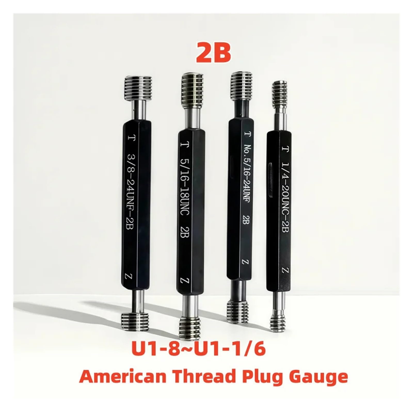 Calibro a tampone filettato 1 pz calibro a spina filettata calibro 2B calibro a vite interna di precisione, strumento di prova della filettatura passo U1-8~U1-1I16(1-10UNC-2B)