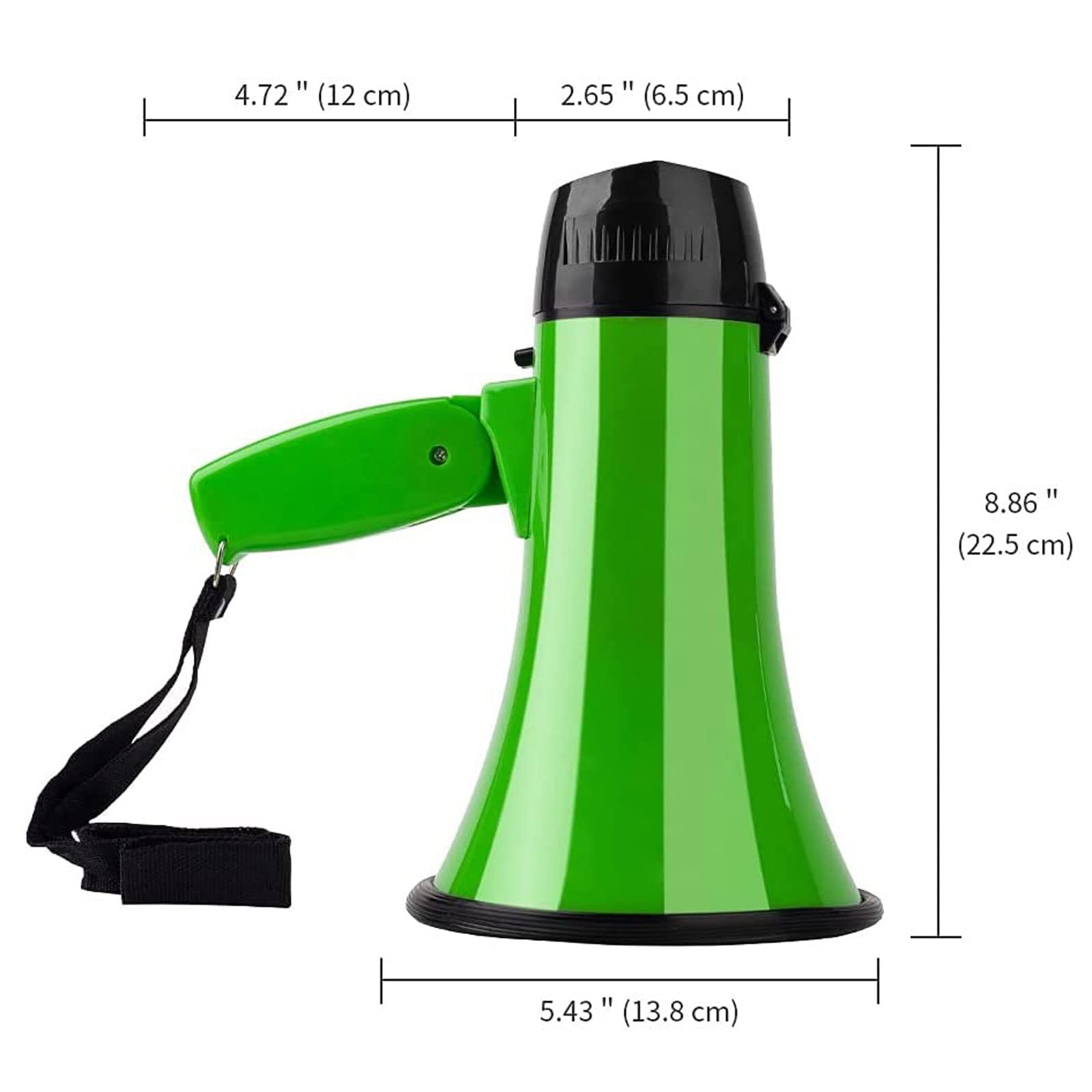 esmen Megafono Altoparlante 25 Watt Palmare Altoparlante Megafono con Sirena Altoparlante Altoparlante Registrazione Corno Guida