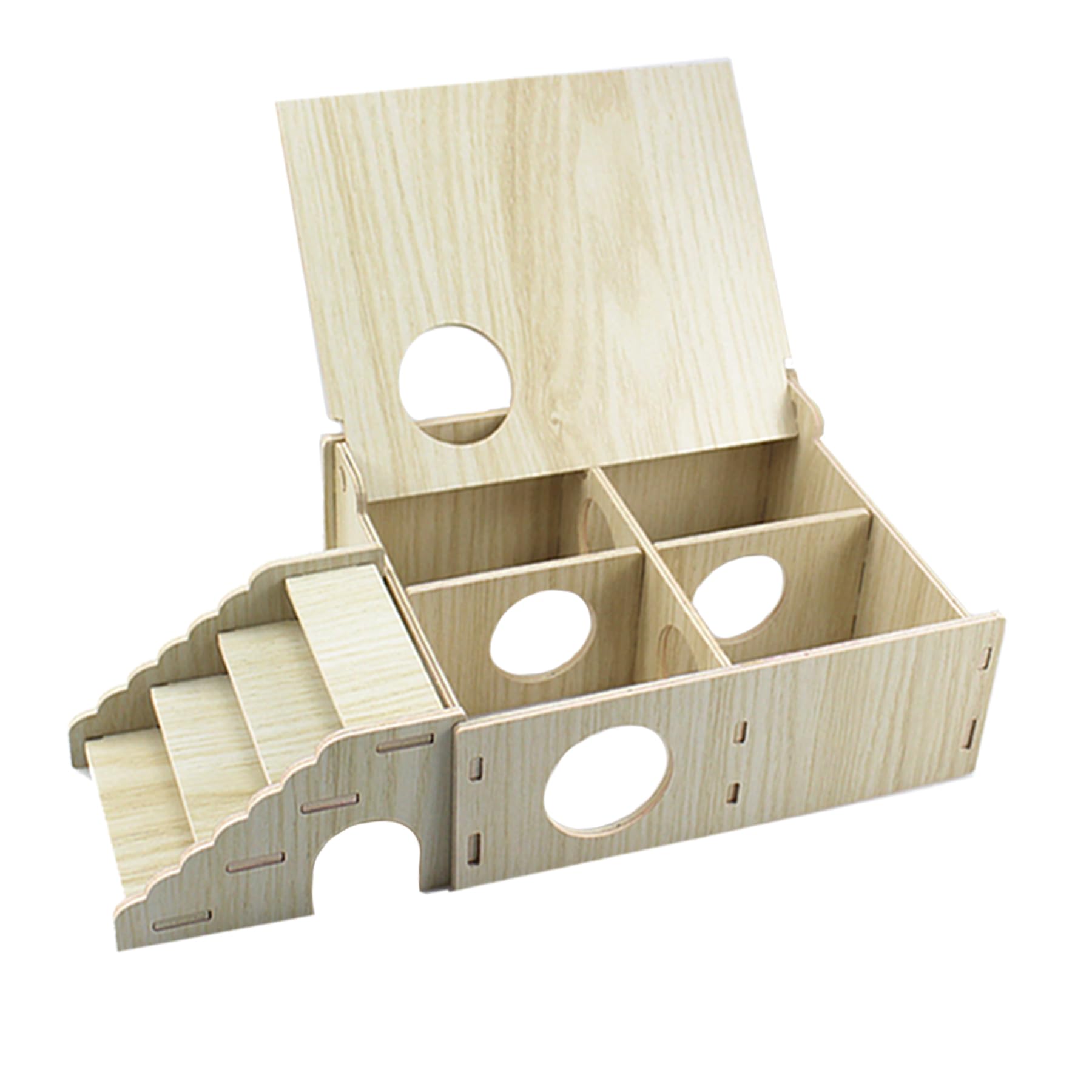 Gad2go Wooden Hamster House 22x18x8 cm Hamster Hideout with Climb Ladder