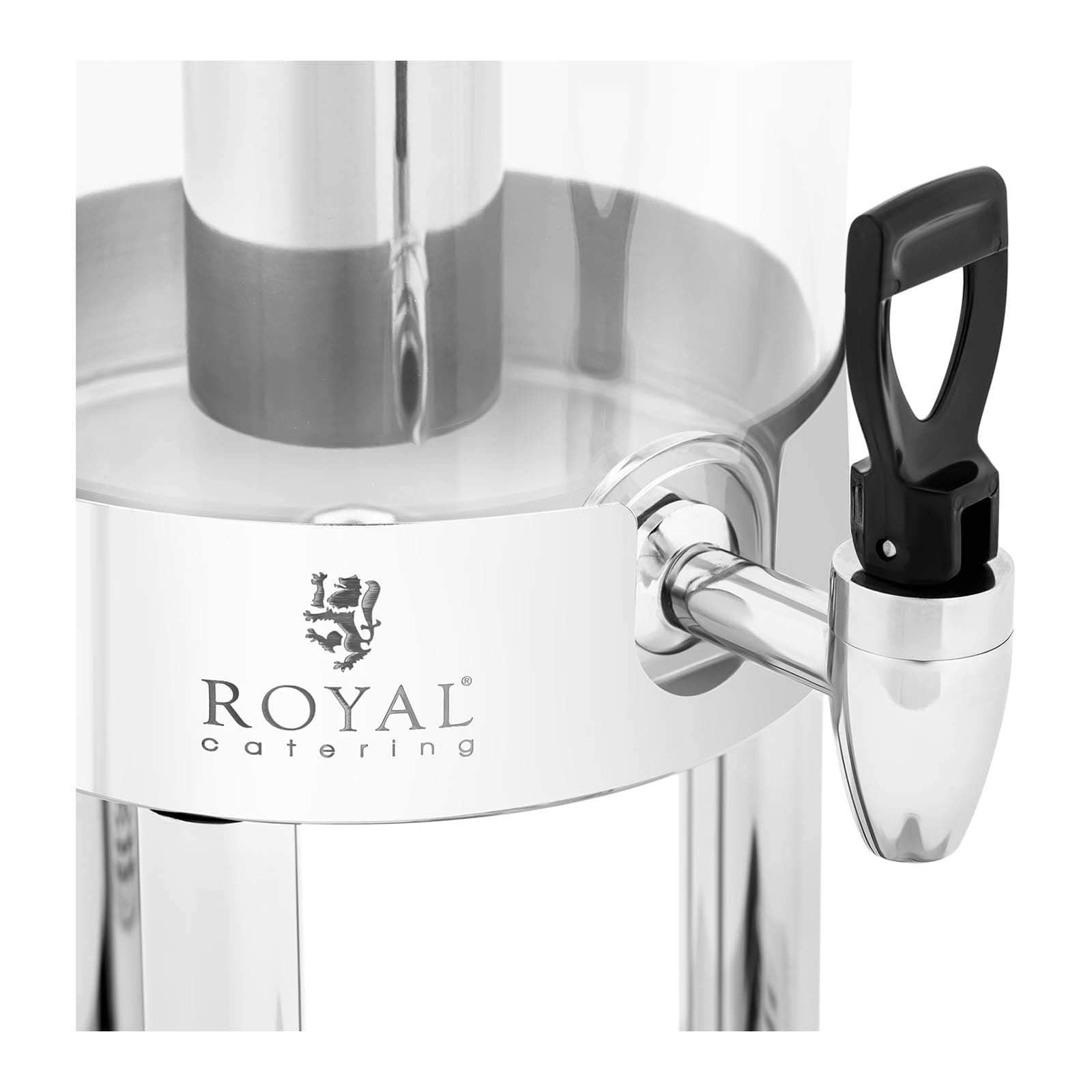 Royal Catering RCJD-01 Saftspender 5,5 L mit Kühlsystem Edelstahl Kunststoff (Polycarbonat) Getränkespender Getränkespender mit Zapfhahn Limonadenspender