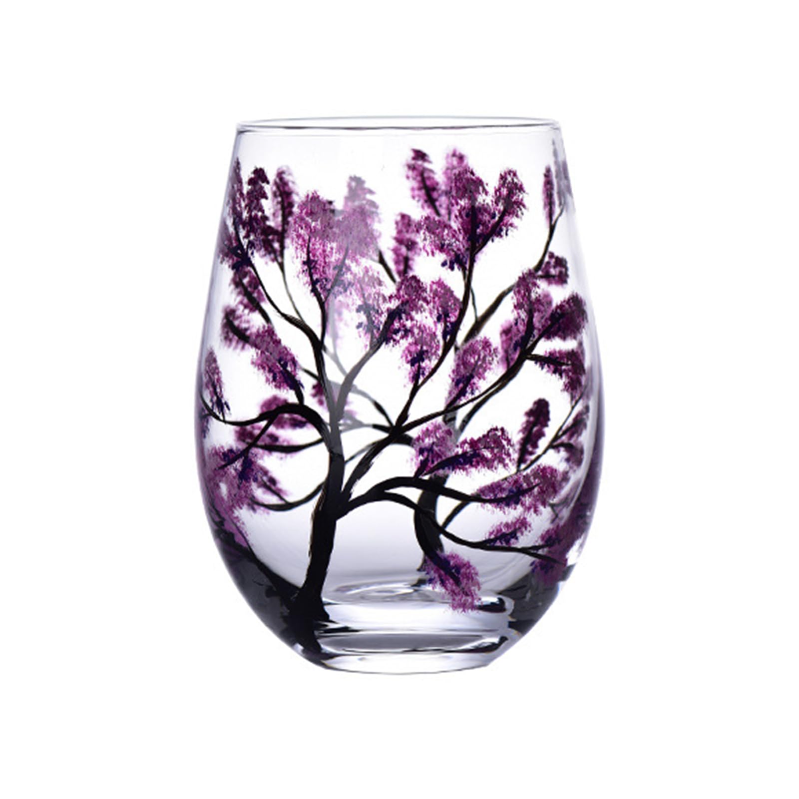 Xinsheinelry Glass Cup Functional Fashion Wine Mugs Four Trees Cups Cocktails Glasses Suitable for Gatherings Delicate Glass Cup