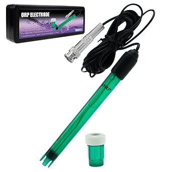 ORP Electrode, Replaceable BNC Socket Tester for ORP Probe Meter Monitor Controller Check for Potential Oxidation Reduction Replacement for ORP Redox Extra Long Electrode Cable