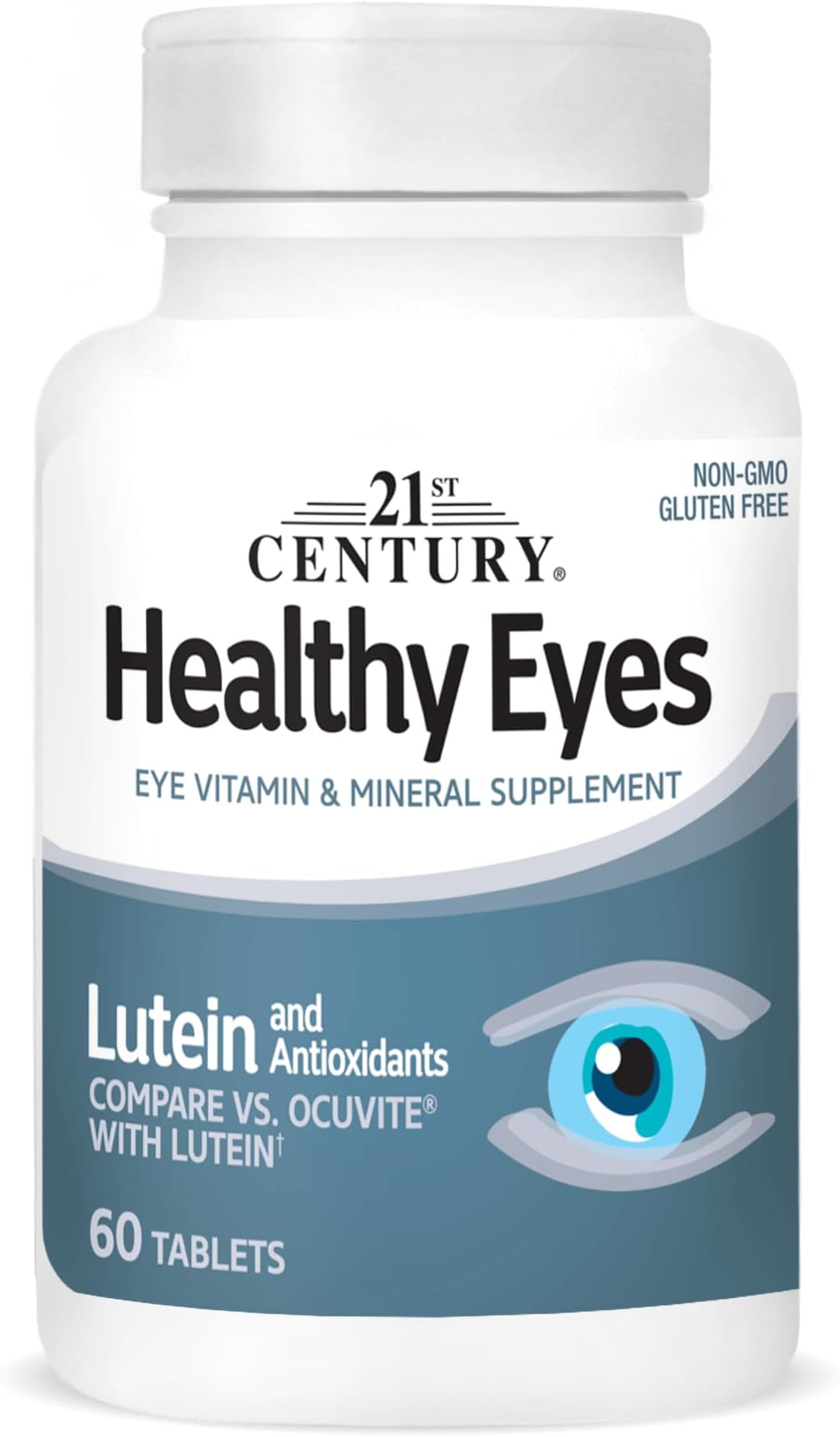 21st Century Healthy Eyes with Lutein, Eye Vitamin and Mineral Supplement - 60 Tablets