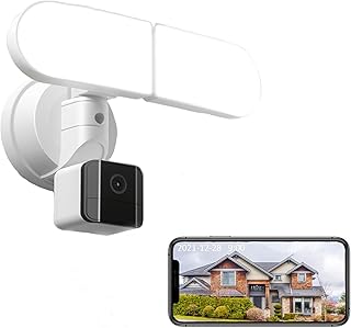 Security Camera Outdoor for Home Security, 1080P Floodlight Camera with Night Vision, PIR Motion Dection,2500 Lumens Light, Wireless WiFi, 2-Way Talk, IP65 Waterproof for outdoor