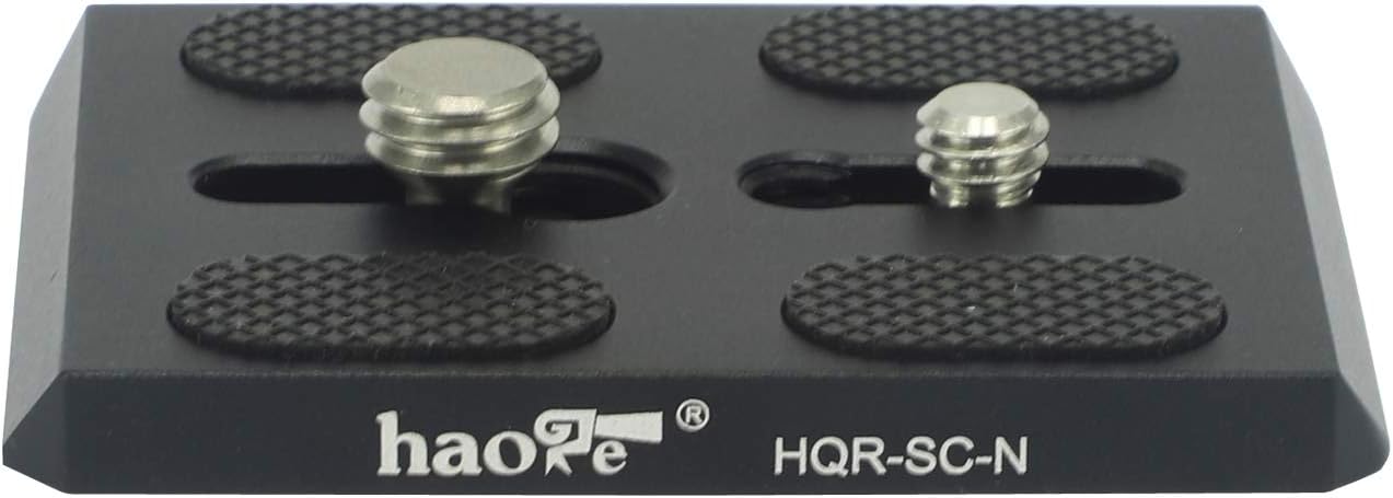 Haoge HQR-SC-N Camera Quick Release Plate for Sachtler Video DV 8/100, DV10 3+3, DV10 5+5, FSB6T, FSB8T, FSB-10T Tripod Fluid Head Replace Touch & Go Plate S,Canon EF 600mm f/4L is III USM Lens