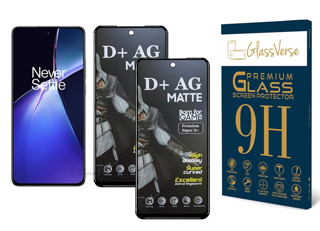 GlassVerse® D+ Matte Tempered Glass With 18H Hardness For Oneplus Nord Ce 4 5G (Pack Of 2) with Free Installation Kit. Full screen Coverage - 6.7 inch (B0D9S4K8K5) Amazon Price History, Amazon Price Tracker