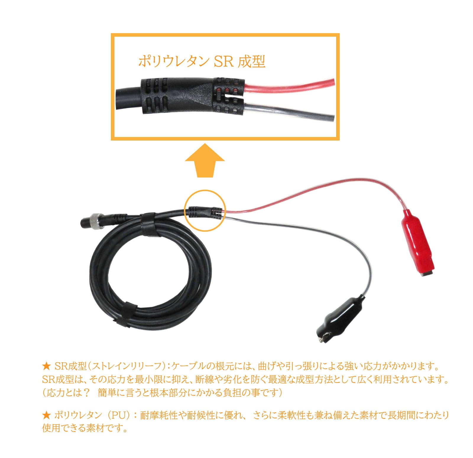 Amazon | グレードアップ版！ 電動リール・バッテリー接続用 2芯