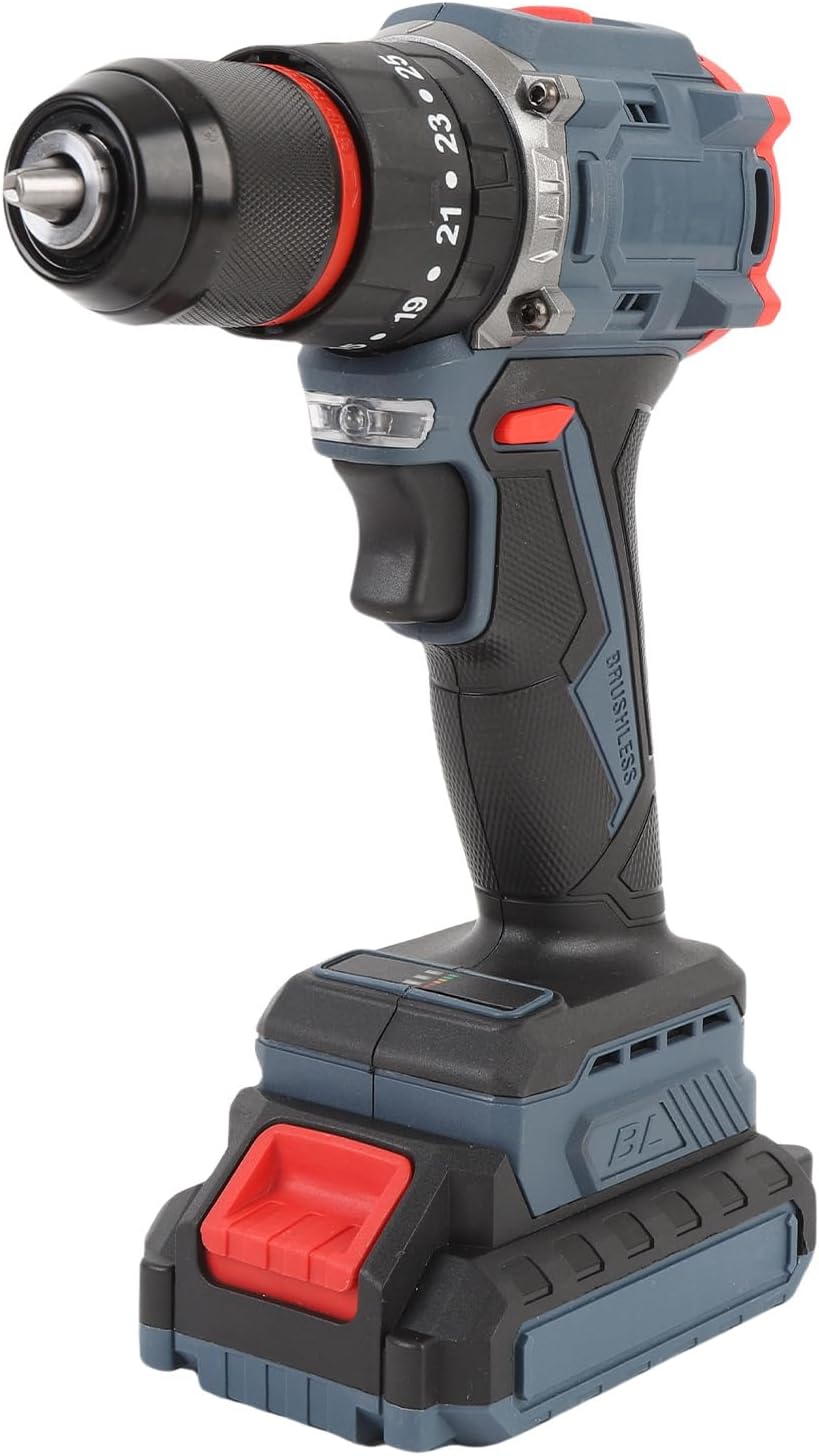 Taladro Atornillador Inalámbrico ZIZEV, 1500 RPM, 45Nm, con Luz LED