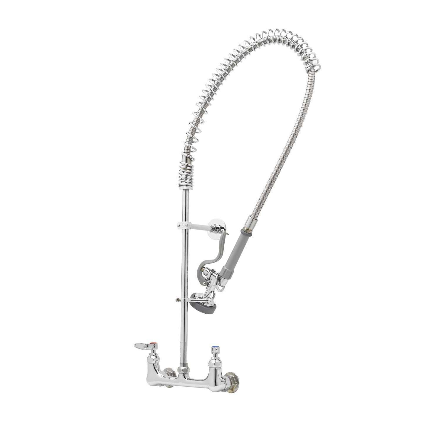 Easy Install Wall Mount Pre-Rinse Faucet for Commercial Kitchens. Includes Wall Bracket and Sprayer Meets New DOE Requirements with a 1.15 GPM Flow Rate (Pack of 1) by T&S Brass –