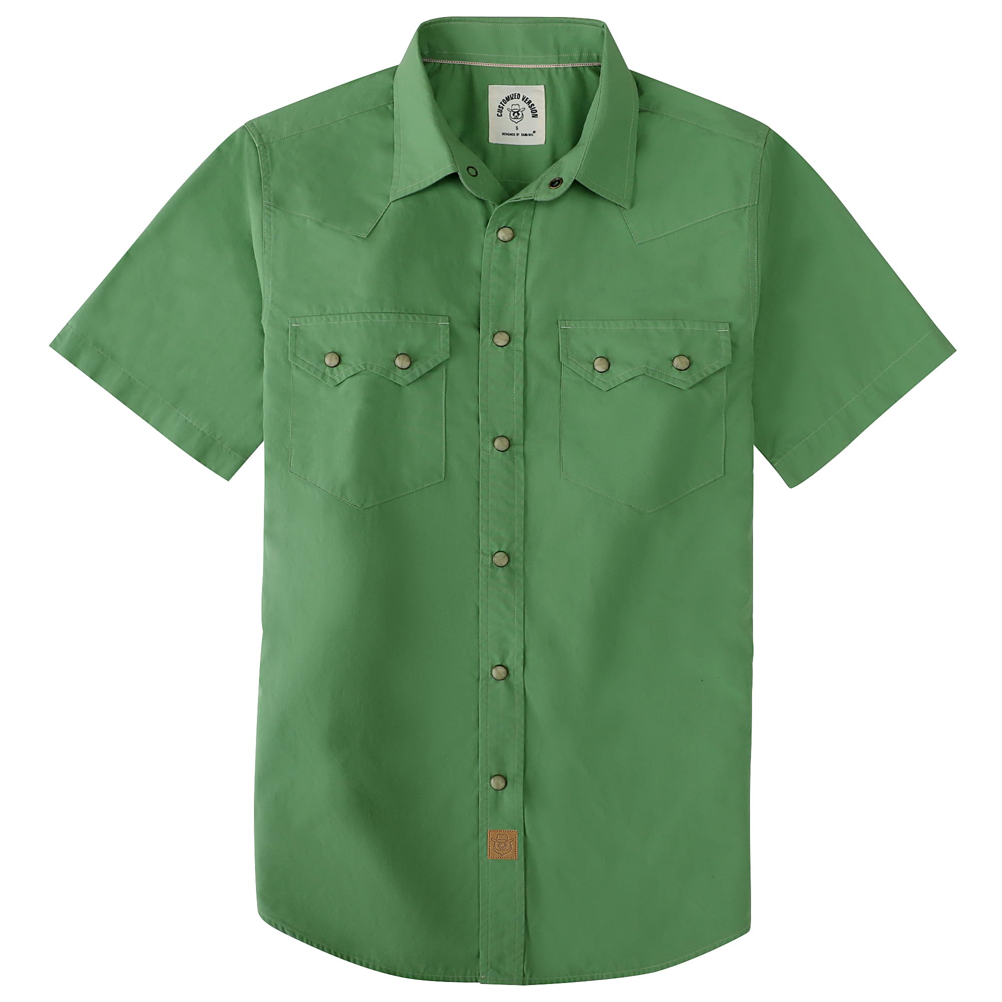 Dubinik® Pearl Snap Western Shirts for Men Short Sleeve Cowboy Plaid Shirts Men's Casual Shirt with 2 Pocket Vintage