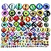 TOAOB 296 Piezas de 6 a 30 mm Tamaño Mixto Cabujón Redondo Multicolor Dragón Ojo de Gato Vaso Ojos de Cristal Seguridad para Hacer Muñecas o Hacer Joyas Manualidades Hecho a Mano