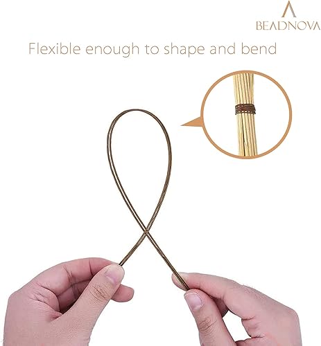 Miniatura 9 de BEADNOVA Alambre de tallo floral, 200 unidades, alambre floral de calibre 22, alambre floral verde para arreglos florales, ramo de bricolaje (verde