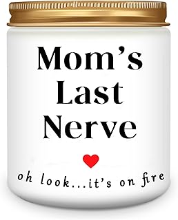 Candle Gifts for Mom from Daughter Son, Best Mom Gift Fun Mom's Birthday Thanksgiving Lavender Scented Soy Candles, Mom's Last Nerve