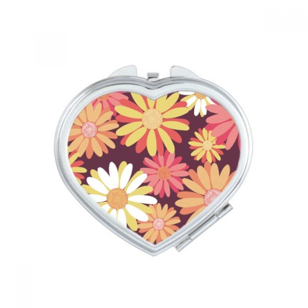 Cadeau miroirs de poche fleur rouge jaune mignon pour anniversaire