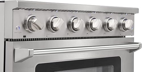 Miniatura 6 de KOSTCH Cocina Eléctrica Profesional de 36 pulgadas con Placa de Cocción de 5 Elementos Calefactores, Capacidad de Horno de Convección de 6.0 Pies