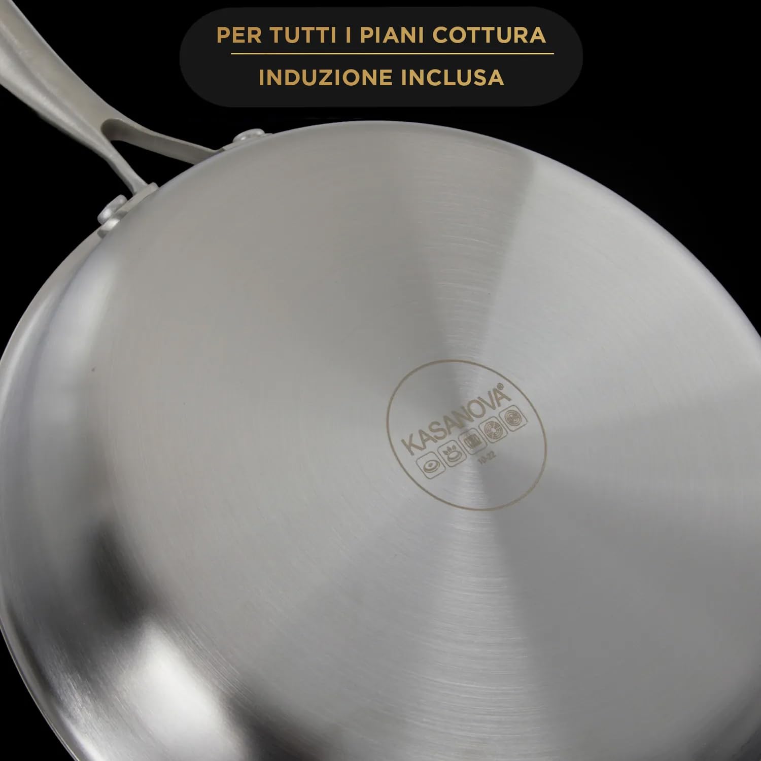 Batteria pentole 8 pezzi Tri ply acciaio - triplo strato