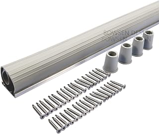 BOWSEN Heavy-Duty U+O Ring Universal Garage Door Bottom Seals Weatherstrip Rubber with Aluminum Track Retainer Kit, Gray (20FT)