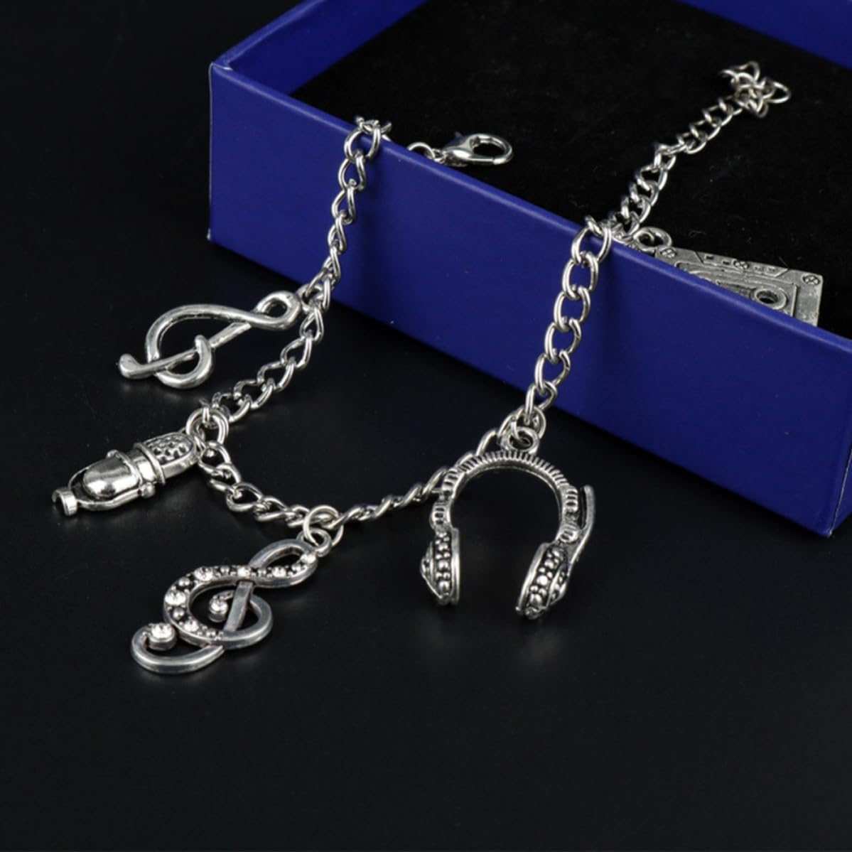 Didiseaon Creative Headphone Bracelet Alloy Note Bangle for Concert Bar image 5