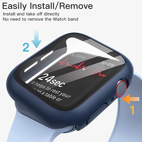 Miniatura 4 de JETech Funda con protector de pantalla compatible con Apple Watch SE (20222020)Series 6 5 4 de 1.732 pulgadas (1.732 in), cubierta protectora