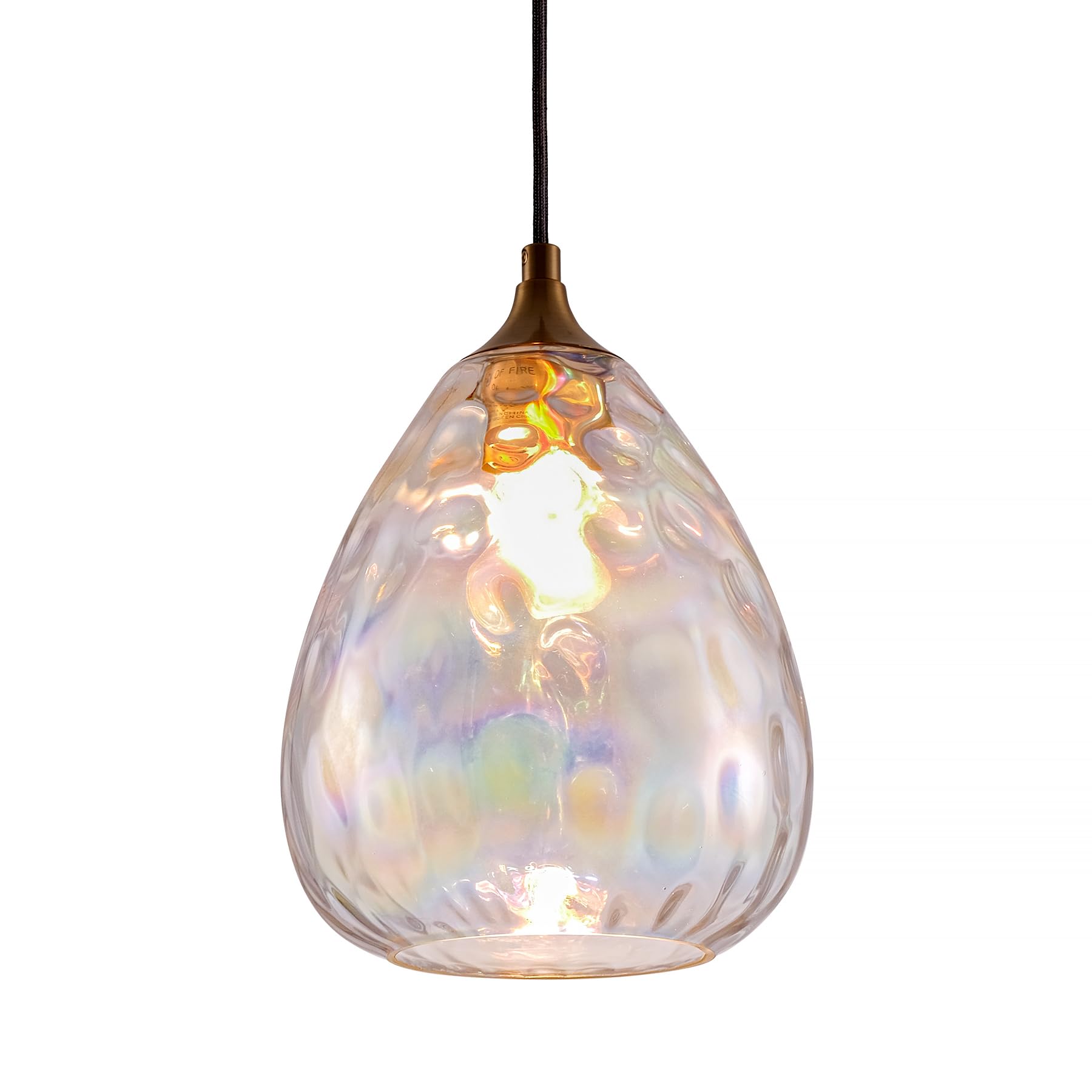 Homebelife Hammered Glass Pendant