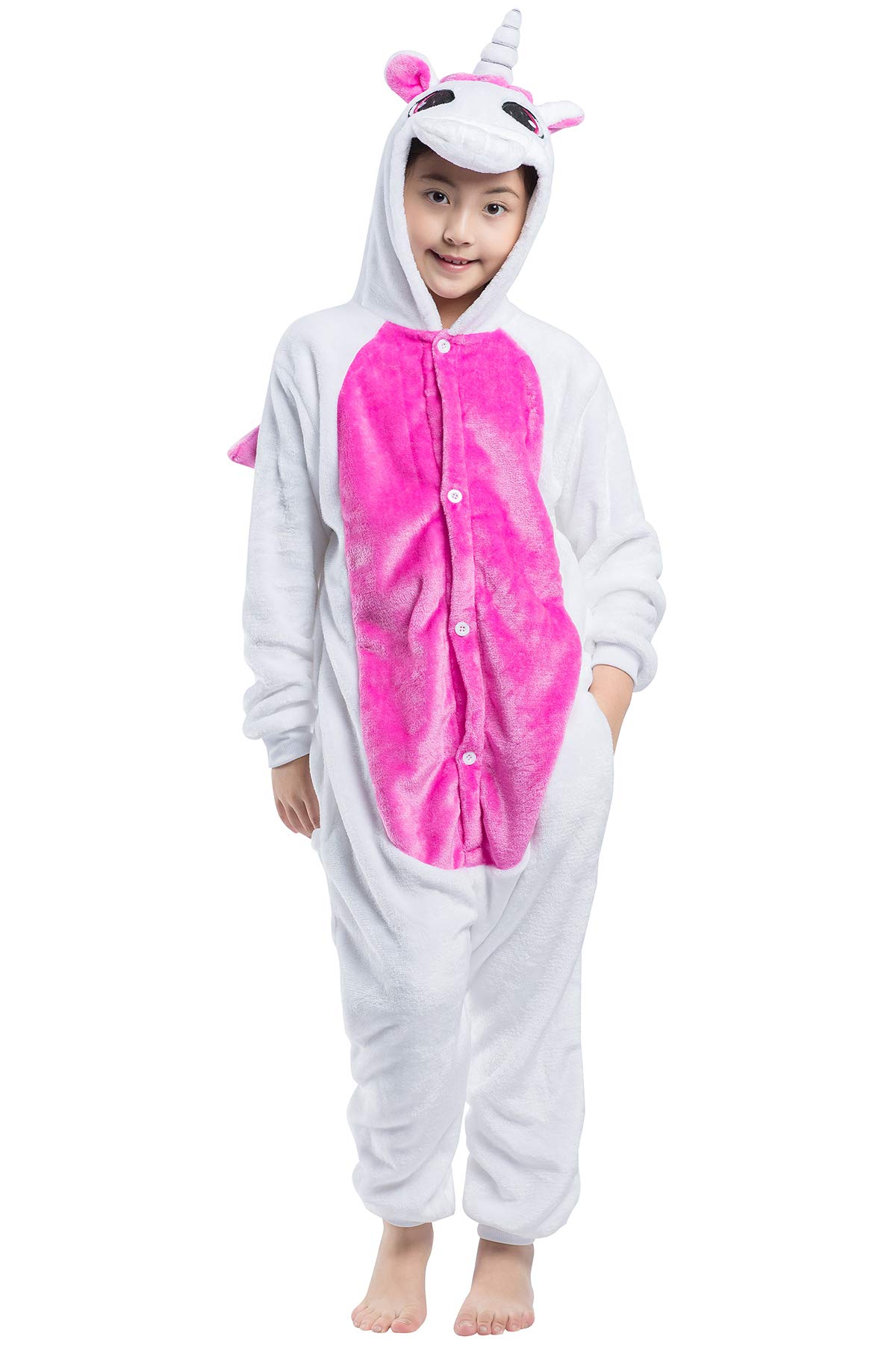 Niños Pijama Animal Kigurumi Animados Cosplay Unicornio Caballo Volador para Niños Unisex