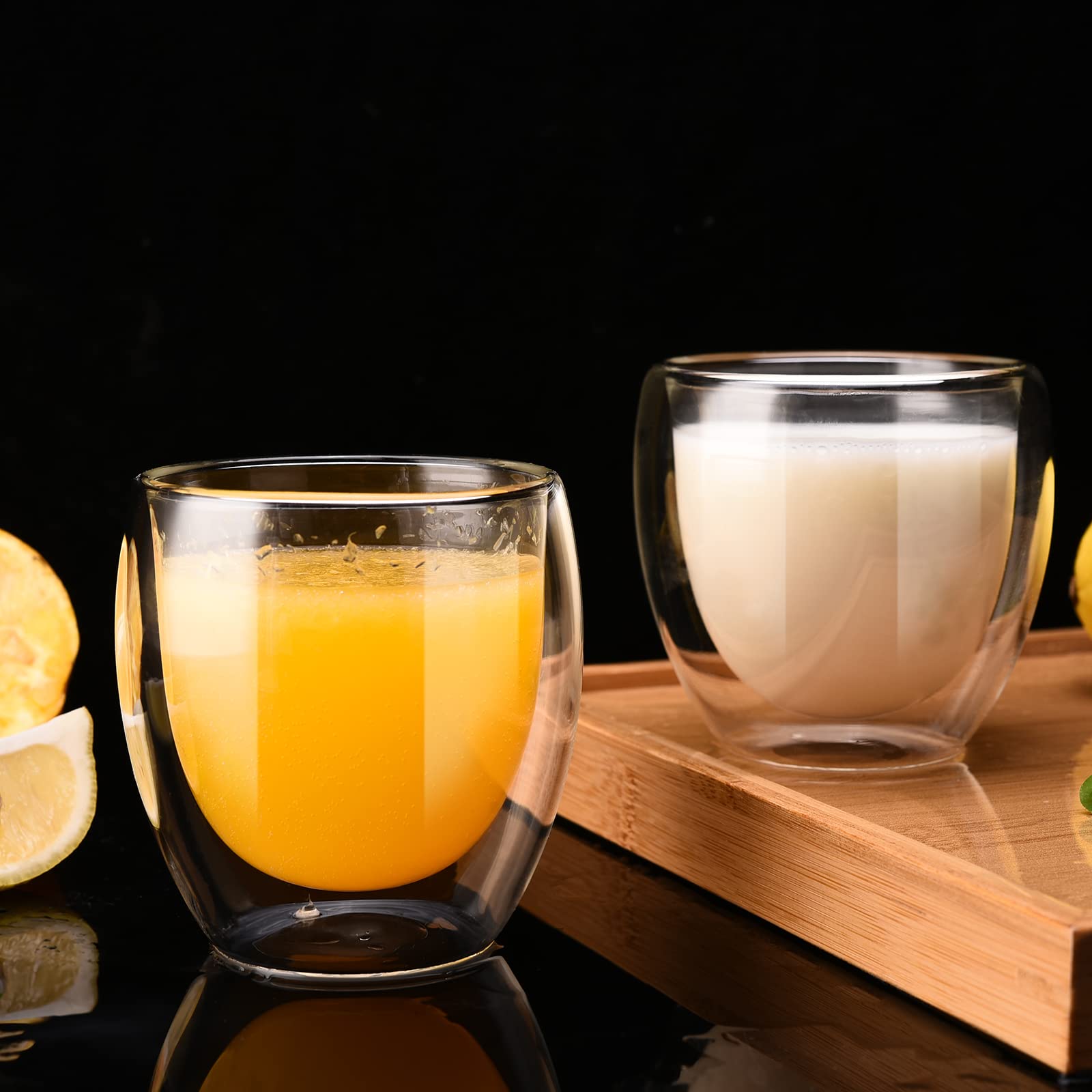 Set 2 Tazze Vetro Borosilicato 250ml - Doppia Parete Isolante, Resistente Fino A 300°C - Foto 5