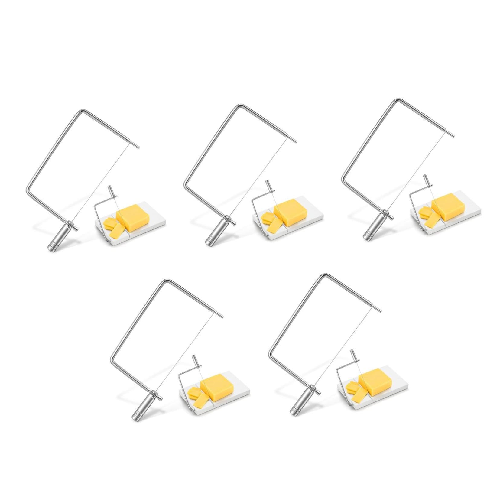 VICASKY 5 Stück Edelstahl Käsehobel Käseschneider mit Ergonomischem Griff Leichter Butter und Blockkäse Praktischer Hand Käseschneider für Präzises Schneiden und Einfache Reinigung