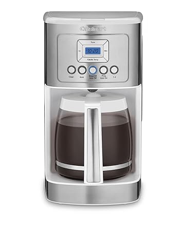 White, 14 Cup : Cuisinart DCC-3200 14-Cup Glass Carafe with Stainless Steel Handle Programmable Coffeemak