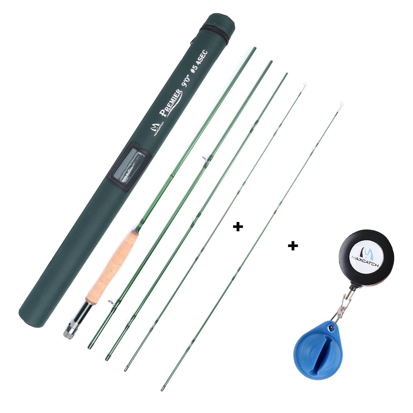 Maxcatch 3-12wt Medium-Fast Action Premier Fly Fishing Rod-IM8 Carbon Blank for High Performance,with AA Cork Grip Hard Chromed Guides