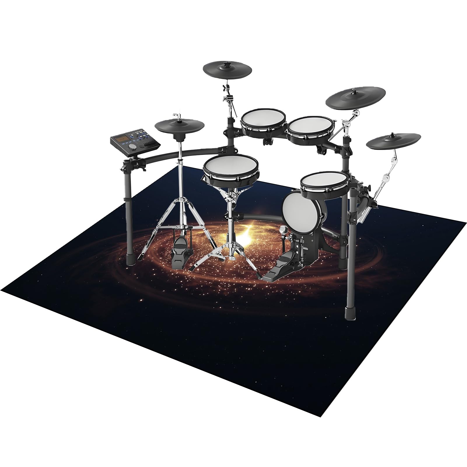Tappetino antiscivolo per batteria, coperta insonorizzata per kit di batterie acustiche ed elettroniche, tappeto di assorbimento acustico professionale per musicisti, grande, 230 x 180 cm