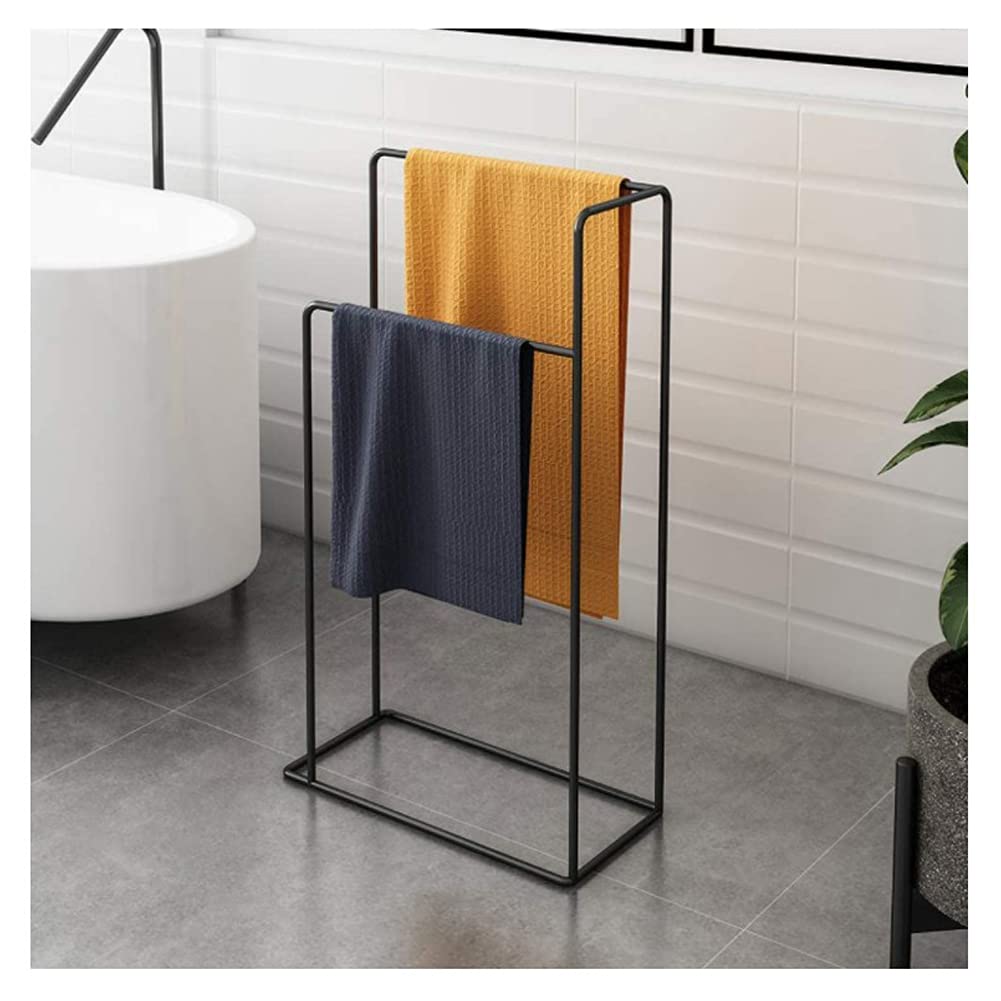 VASDEV portasciugamani da Bagno Esterno autoportante, portasciugamani in Metallo/Bianco (Nero)
