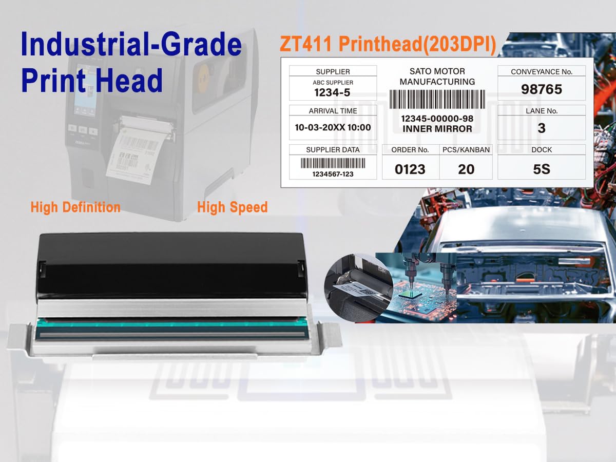 Nuova Testa di stampa termica per Zebra ZT410 ZT411 stampante per etichette P1058930-009 203DPI Teste di stampa di codici a barre