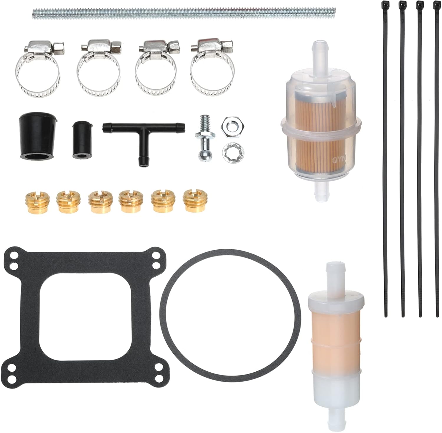 1405 Carburetor Performer 600 CFM 4 Barrel Square Bore Replacement for Corvette Silverado GMC 366 Demon Poly with Manual Choke（Gold）