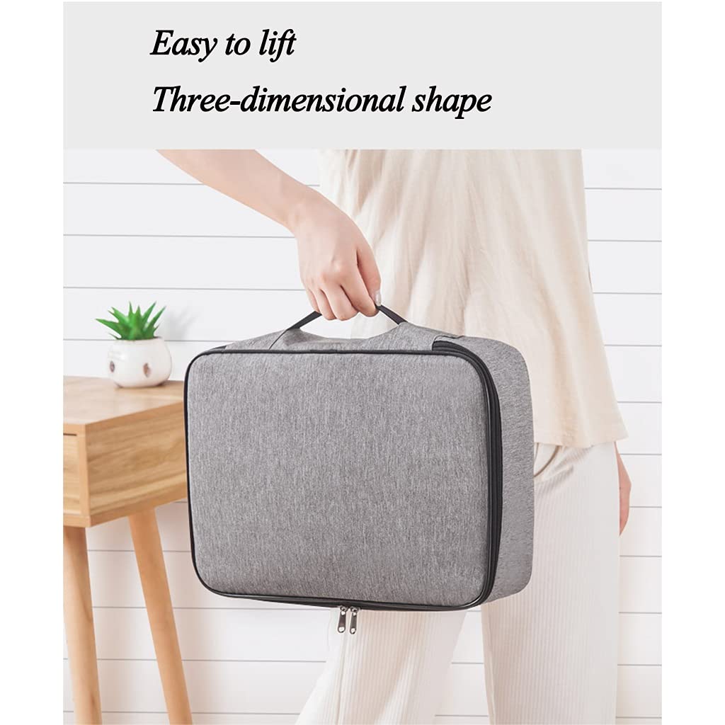 Busta per documenti, Portadocumenti con cerniera, borse organizer for documenti for lavoro, organizzazione domestica e conservazione(Grey)