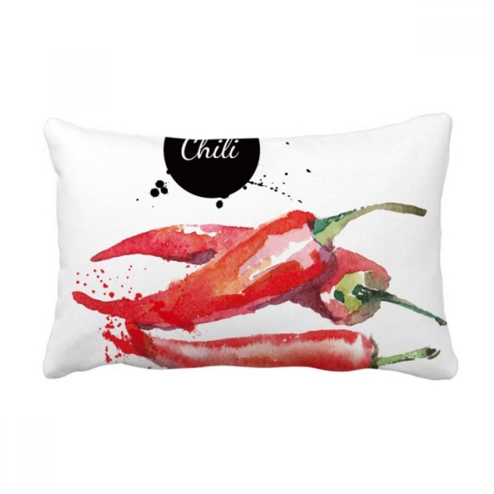 Oreiller lombaire piment aquarelle pour décorer votre canapé de salon