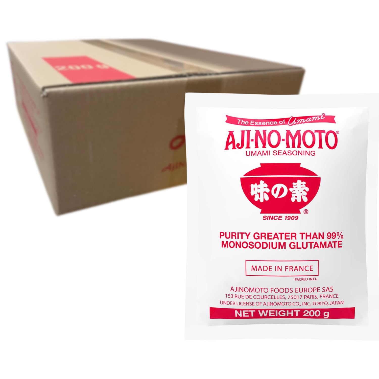 AJINOMOTO - Glutamate monosodique - 48 X 200 GR - Multipack