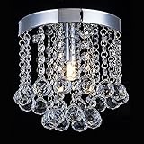 Crystal Chandelier Lighting, Modern Flush Mount Ceiling Light, Rain Drop Pendant Ceiling Lamp For Hallway, Dining Room, Bedroom, Bathroom, Stairwells, Banquet Hall